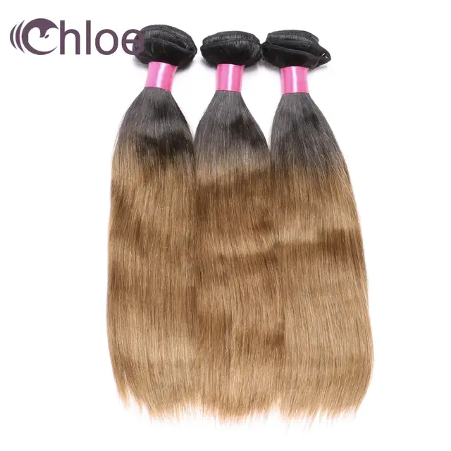Chloe Ombre Brazilian Straight Hair 3 Pieces Colored 100 Human