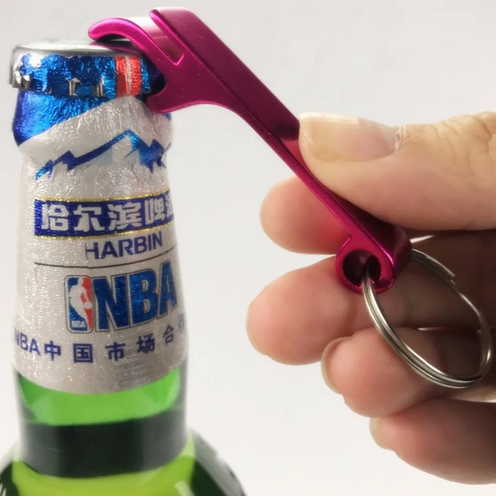 Beer Bottle Opener Keychain 4 in 1 Pocket Aluminum Beer Bottle Opener