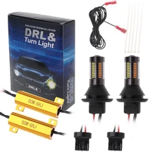 Ям 2 предмета 7440/BAU15S/1156 3014 66LED указатель поворота яркая лампа SpotLight лампа, прожектор