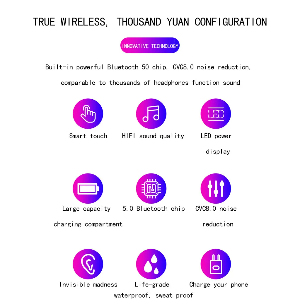 Bluetooth 5,0, беспроводные наушники Q32 для TWS, Bluetooth наушники, наушники, спортивные, Hi-Fi наушники, наушники-вкладыши, стерео наушники#20/