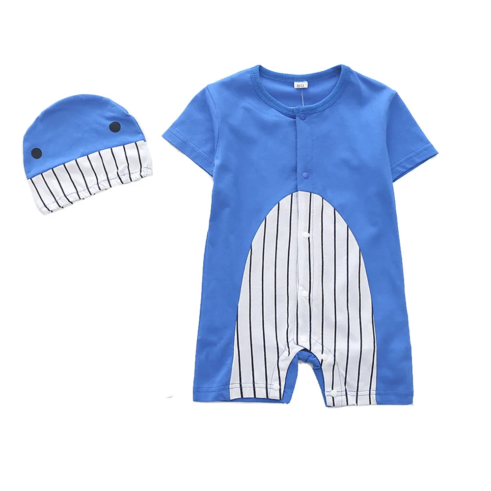 Одежда для маленьких мальчиков одежда девочек демисезонный Комбинезоны для младенцев новорожденных с длинным рукавом мультфильм шапкой