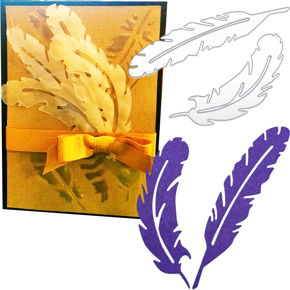 

New Grand Feather Metal Cutting Dies Stencil Craft Die For DIY Cards Album Book Scrapbooking Decoration