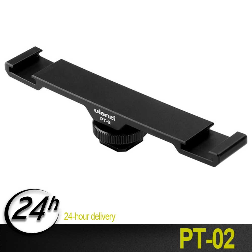 Original Ulanzi PT 2 Metal Cold Shoe Plate Universal 2 Hot Shoe Mount