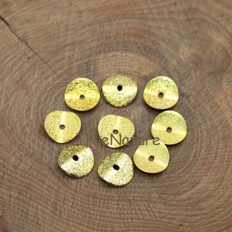 Copper Accessory Washer Gold Plating Matte Round Shape Accessory Washer