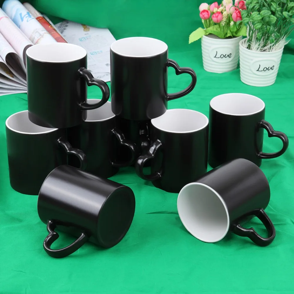 

(Ship from EU) 36pcs Sublimation 11Oz Black Coated Mug Magic Cups Changing Color Press Heat Press Print