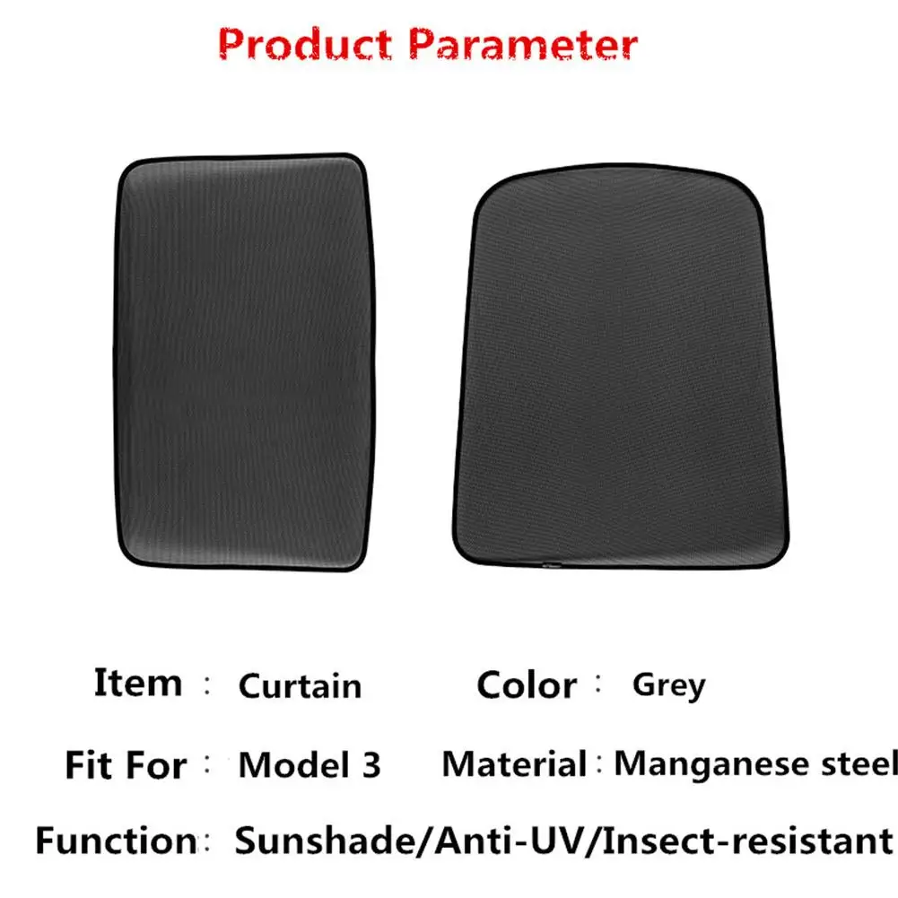 Складная передняя/задняя крыша Солнцезащитная черная эластичная сетчатая ткань для Tesla модель 3 стеклянные солнцезащитные шторы для машины Skylight слепой сетка