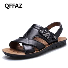 QFFAZ/модные мужские сандалии; повседневная обувь; классические удобные мужские пляжные сандалии высокого качества; Лидер продаж; дышащая обувь на плоской подошве