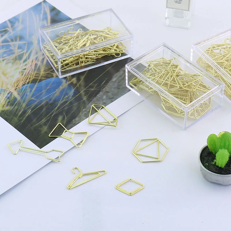 

TUTU 10PCS/LOT flower Shape Paper Clip Creative Bookmark Clip Metal Memo Clip Shaped Paper Clips for Office School Home H0034