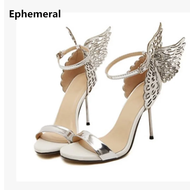 online Senhora Modelo mostram sapatos Moda Da Asa Da Borboleta Hot Vendido Buckle correia Nigh clube Peep Toe finas Sandálias de salto alto Mulheres Partido Bombas