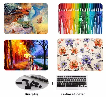 

Laptop Case Notebook Tablet Smart Cover Shell Keyboard Skin Dust Plugs Set For Fit 11 12 13 15" Macbook Air Pro Retina Touch Bar