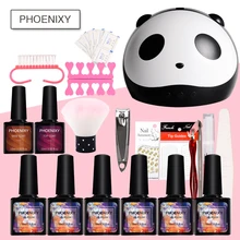 Full Manicure Set Gel Nail Polish Set 24W Dryer Lamp Gel Varnish Tools For Manicure Semi Permanant Manicure Gel Polish Set