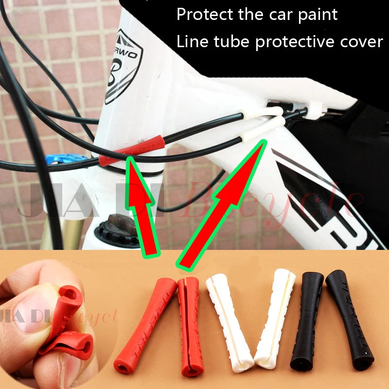 4/8pcs Bicycle Brake Shift Cable Protector Bike Frame Cable Protective