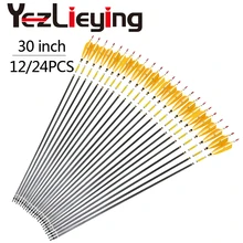 12/24 шт. 20-50 фунтов длинных композитных луков соединения/для стрельбы из лука стрельба из лука 80 см 500 позвоночника углепластиковая стрела для арбалета спортивной стрельбы