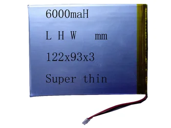 

Generic super thin powerful 6000maH battery for talbet L H W: 122x93x3 mm