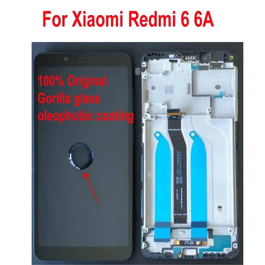 

Original New Best 10 point Touch Screen Digitizer LCD Display Assembly Sensor + Frame For Xiaomi Redmi 6 Hongmi 6 redmi 6A
