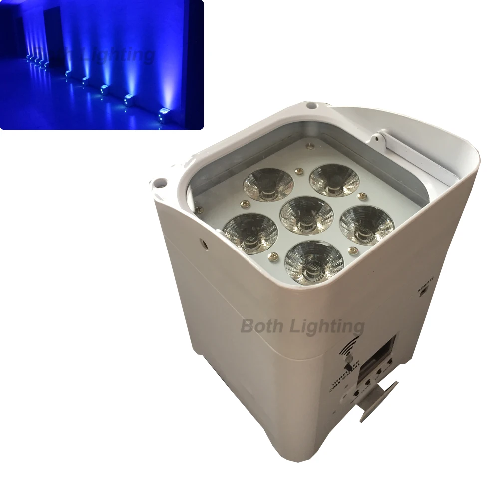 Смарт DJ 6x18 Вт RGBWA UV 6в1 Свадьба Uplighting беспроводной dmx Wifi и пульт дистанционного