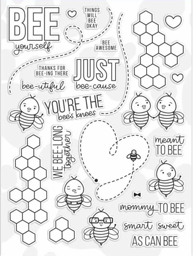 

honeybee Transparent Clear Stamps for DIY Scrapbooking/Card Making/Kids Christmas Fun Decoration Supplies