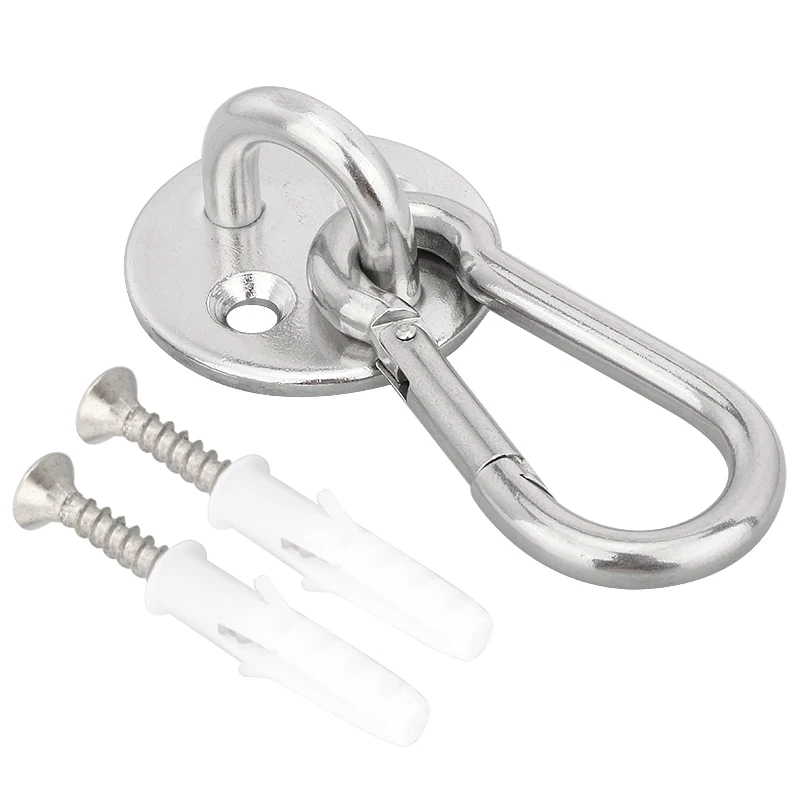 

304 Stainless Steel U-shaped Hook Base Ceiling Leisure Sofa/Sandbags/Hammocks/Fans Fixed Hook 50mm Spring shap Quick hook Chain