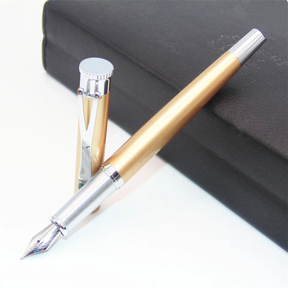 

Strong promotion JINHAO Y1 Gold Champagne High Quality Medium Nib Fountain Pens New Student Teachers Using