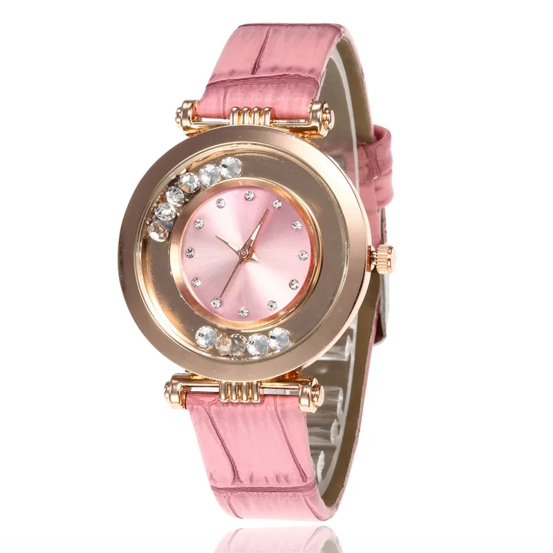 Montre femme 2019 новый модный бренд золото кристалл кожа женские наручные часы