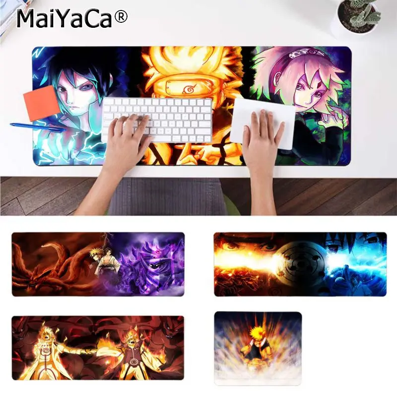 

MaiYaCa Custom Skin Anime Naruto mouse pad gamer play mats Durable Rubber Mouse Mat Pad