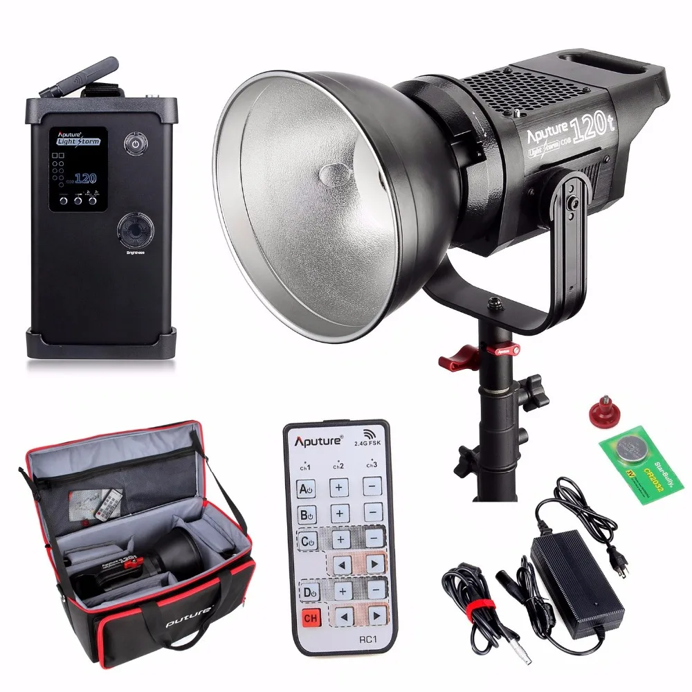 

Aputure LS C120t Kit Studio Continuous lighting bowens-mount LED video light TLCI/CRI 97 + 2.4GHz Wireless Remote V-mount Plate