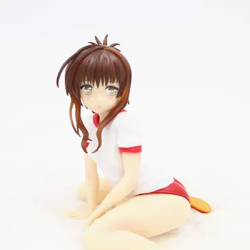 

IRTBGFU Japan Anime To LOVE Ru Darkness Action Figure Yuuki Mikan Sportswear Sitting Ver Model PVC Collection Toys Doll Blue/Red