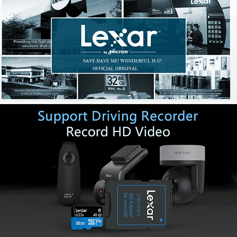 Lexar 633X Micro SD карта высокая скорость 95 м/с 128 Гб 64 ГБ 32 256 512 флэш памяти класс 10 tarjeta de