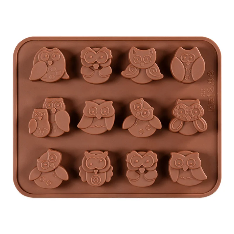 Owl-Shape-Ice-Cubes-Chocolate-Pudding-Cookies-Fondant-Cake-Silicone-Mold-1Pcs-12-Hole-DIY-Cake-Decoration-Baking-Tools-CT1111 (7)