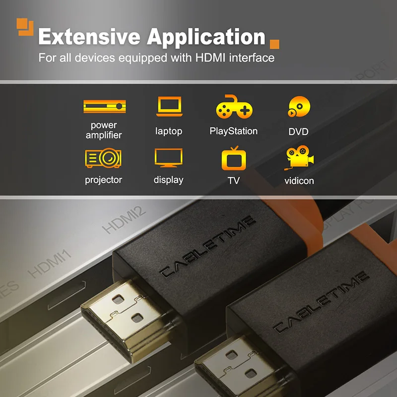 Cabletime New Thunderbolt HDMI Cable 4K 2.0 60hz HDMI TO HDMI Cable Adapter 1m 1.8m 3m 5m Audio extractor for PC Display N047 Cabletime New Thunderbolt HDMI Cable 4K 2.0 60hz HDMI TO HDMI Cable Adapter 1m 1.8m 3m 5m Audio extractor for PC Display N047