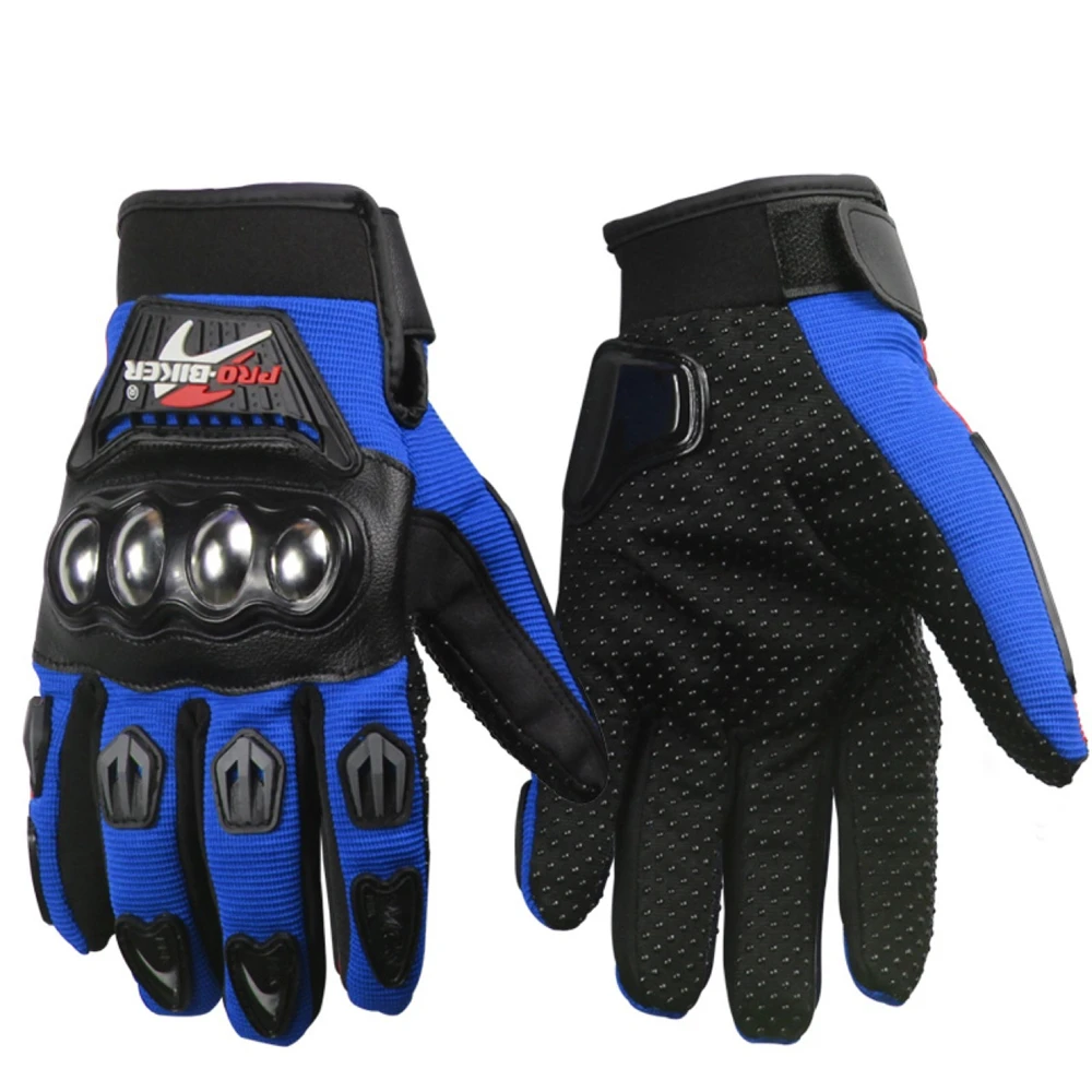Регулируемые мужские мотоциклетные перчатки полный палец светоотражающий, для мотокросса руки защитные перчатки для запястья гоночные Мотоциклетные Перчатки - Цвет: ST05L