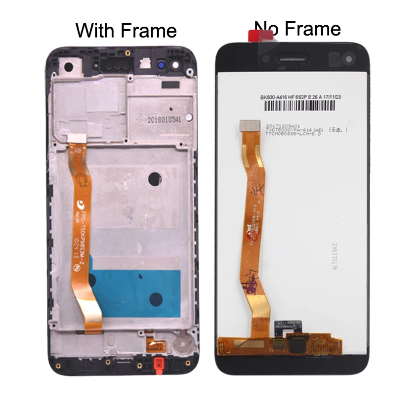 ЖК дисплей с тачскрином для Huawei P9 Lite mini SLA L02 L22 L03 рамкой Y6 Pro 2017|Экраны мобильных
