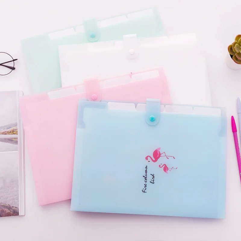 Coloffice корейский Фламинго Наполнение продукта A4 органная Сумка для документов 5 многослойная папка маленькая свежая сумка для хранения данных сумка 1 шт