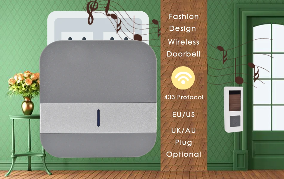 05CTVMAN Waterproof Doorbell Wireless Doorbell No Battery