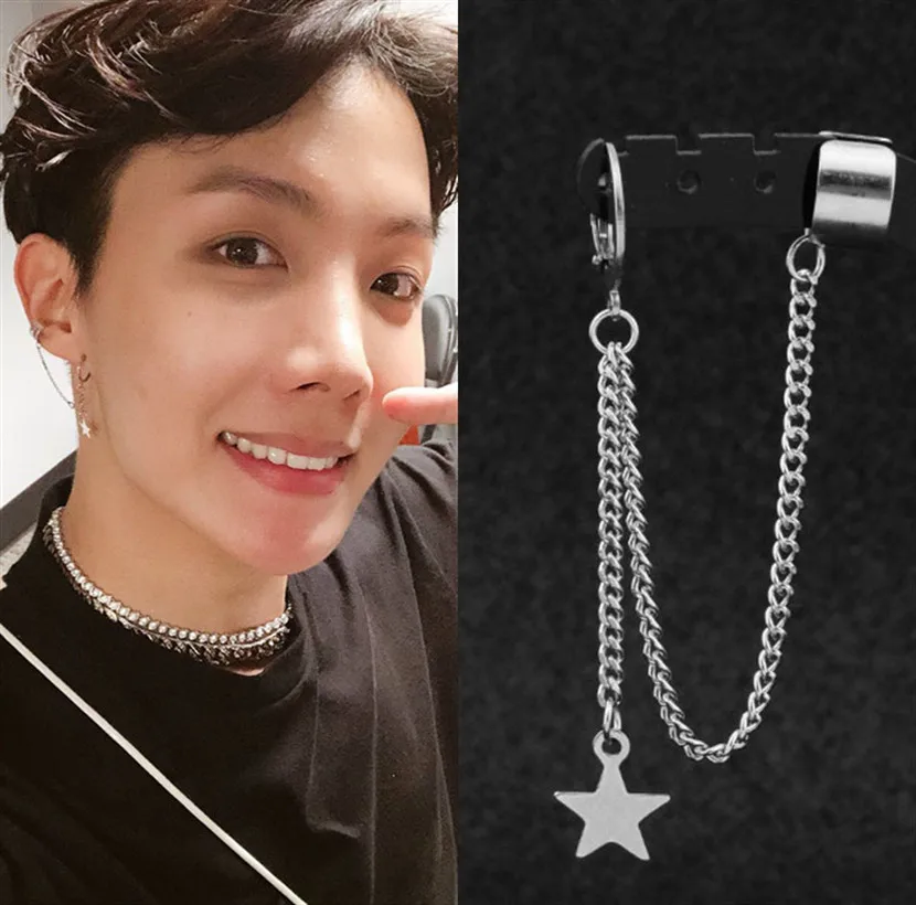 1 шт. KPOP Bangtan Boys альбом JIMIN star серьги гвоздики модные ювелирные изделия из