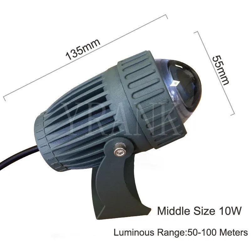 Уличный светодиодный светильник, водонепроницаемый IP65 Настенный светильник, узкий угол луча, светодиодный прожектор, 3 Вт, 10 Вт, дальний настенный светильник