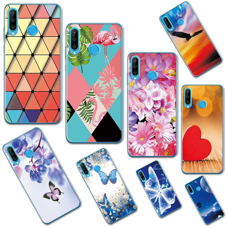 

P30 Lite Pro Fashion Heart Printing Phone Case For Huawei P20 Lite Pro Coque Back Cover P8 P9 P10 Lite 2017 Shell P Smart 2019