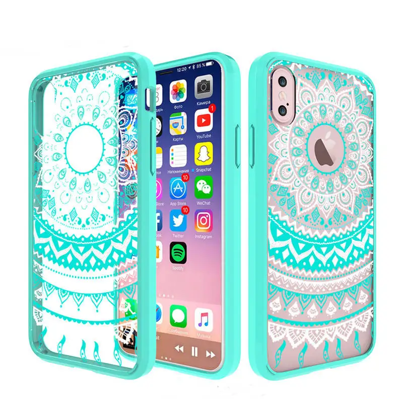 Мандала Цветок Телефонные Чехлы для iPhone 6/6 S 7 8x10 чехол TPU + PC подсолнечника