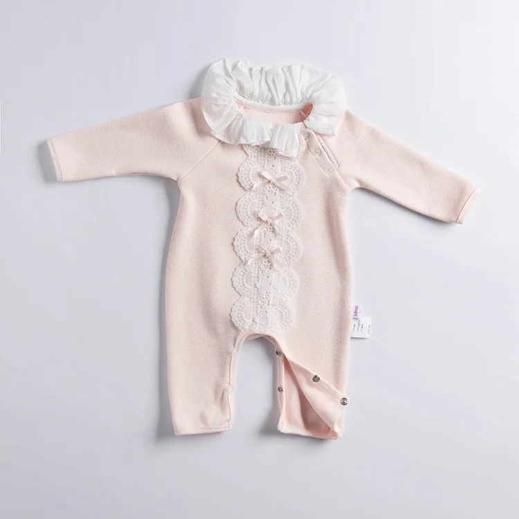 Free shipping 3 colors 2017 baby girls princess rompers girls cotton