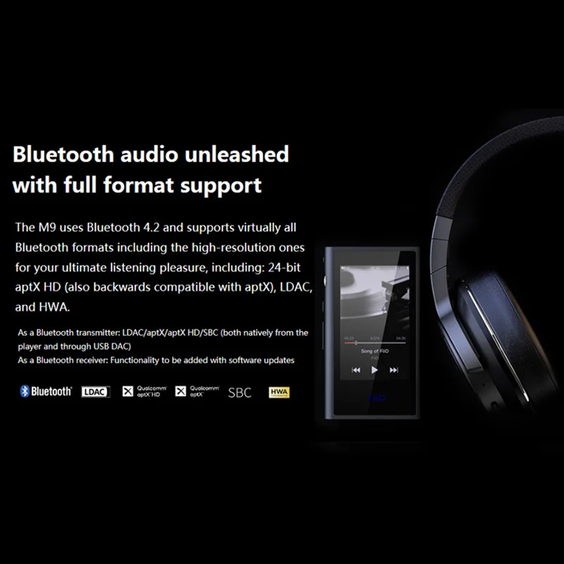FiiO M9 HIFI AK4490EN * 2 Сбалансированный wifi USB DAC DSD Портативный Аудио MP3 плеер с высоким