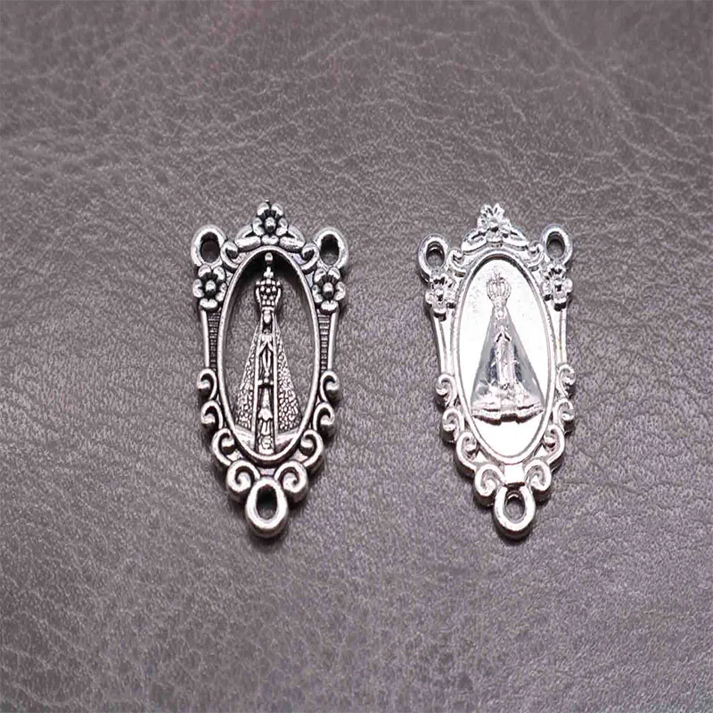 

Religious African Virgin Mary Madonna Cross Three Hole Medal