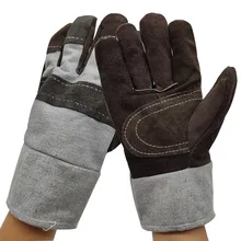 Рабочие водительские перчатки из воловьей кожи, защитная одежда, защитные рабочие сварочные теплые перчатки для мужчин