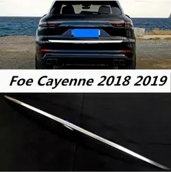 Нержавеющая сталь задний багажник крышка колпачок крышка планки для Porsche cayenne 2018 2019 BY EMS