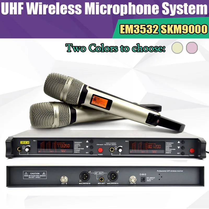 

Top quality True diversity System 2 antenna for Stage EM3532 SKM 9000 SKM9000 Golden Wireless Microphone System 2 performances