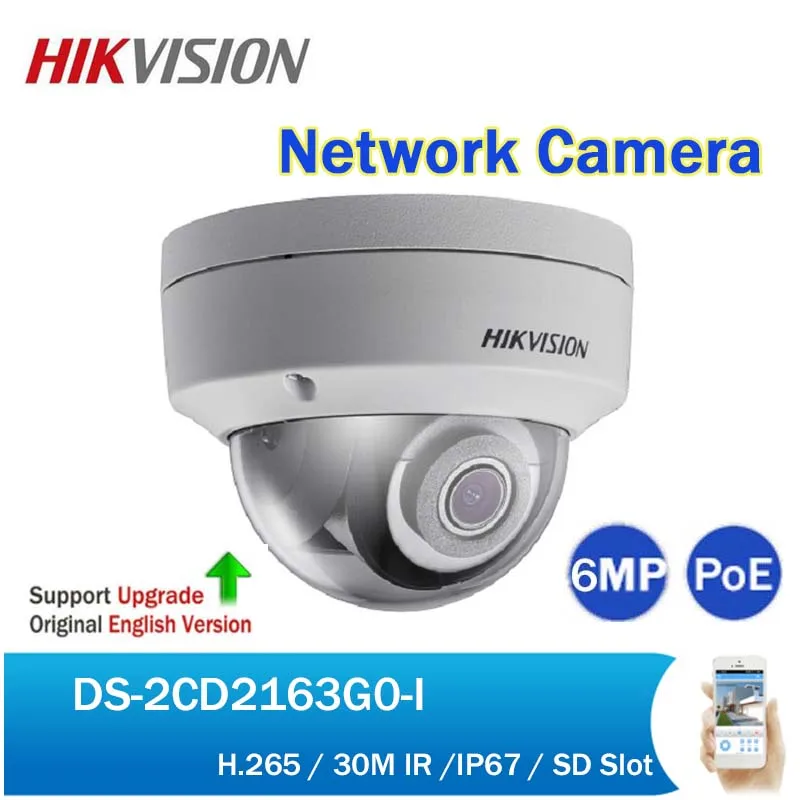

Hikvision DS-2CD2163G0-I 6MP IR Dome Network Camera H.265 Security CCTV Fixed Dome PoE IP Camera replace DS-2CD2185FWD-I