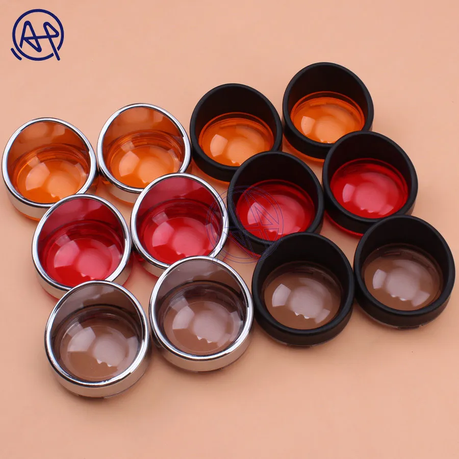 

2x Turn Signal Light Indicator Cover Chrome/Black House 6colors Lens Turn Light Cover For Harley 2000-UP Sportster Free Shipping