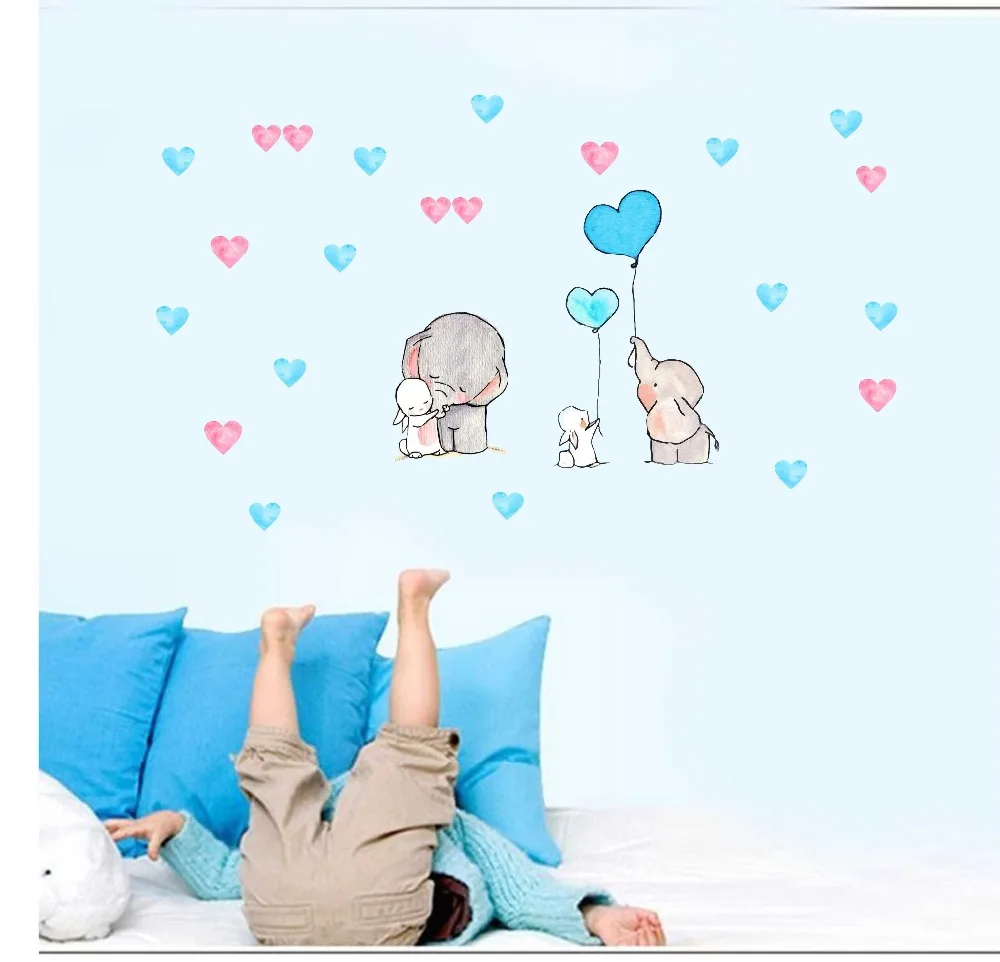 cartoon animal  elephant rabbit heart (3)