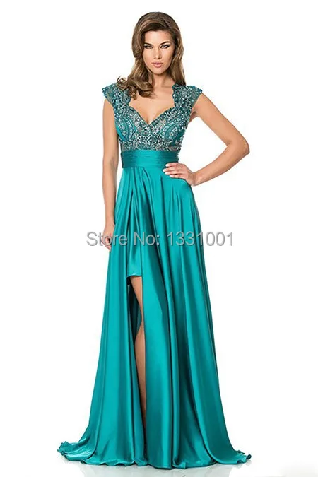 vestido longo de festa verde esmeralda