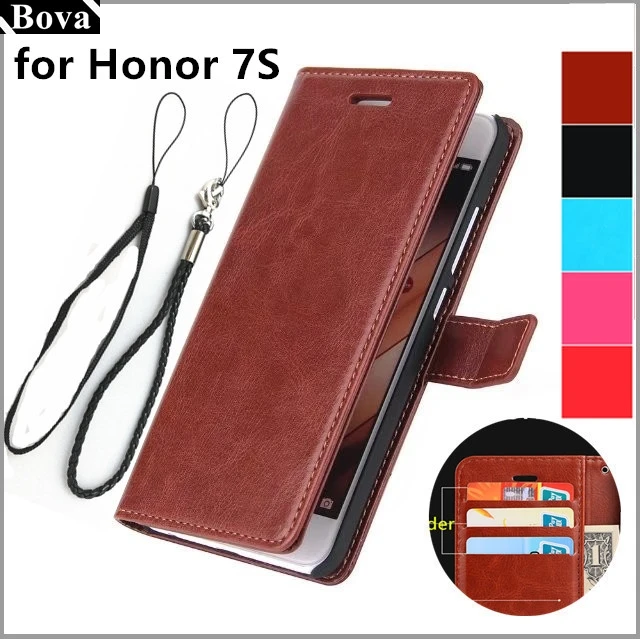 

card holder cover case for Huawei Honor 7S 5.45-inches Pu leather case wallet flip cover holster fundas coque