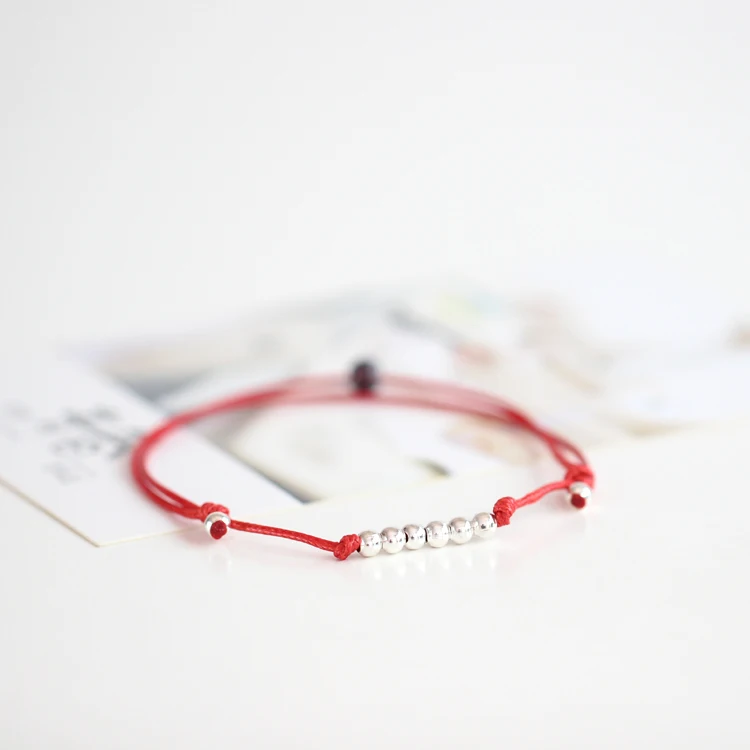 

New Arrival Fashion Jewelry Red Anklets for Women Girl 100% Handmade Boho Style Adjustable Anklets with Red String Ceramic Bead